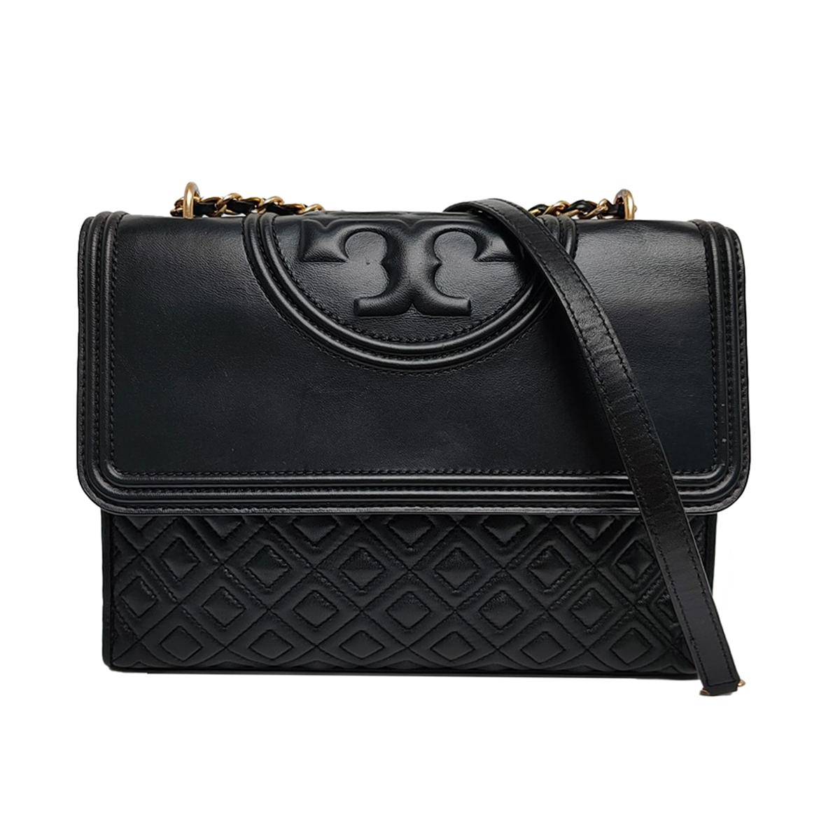 [Pre-Owned] Fleming Diamond Quilted Embossed Print Tassel Pendant Woven Chain Shoulder Bag - Very Good #OUEMXU ONE SIZE