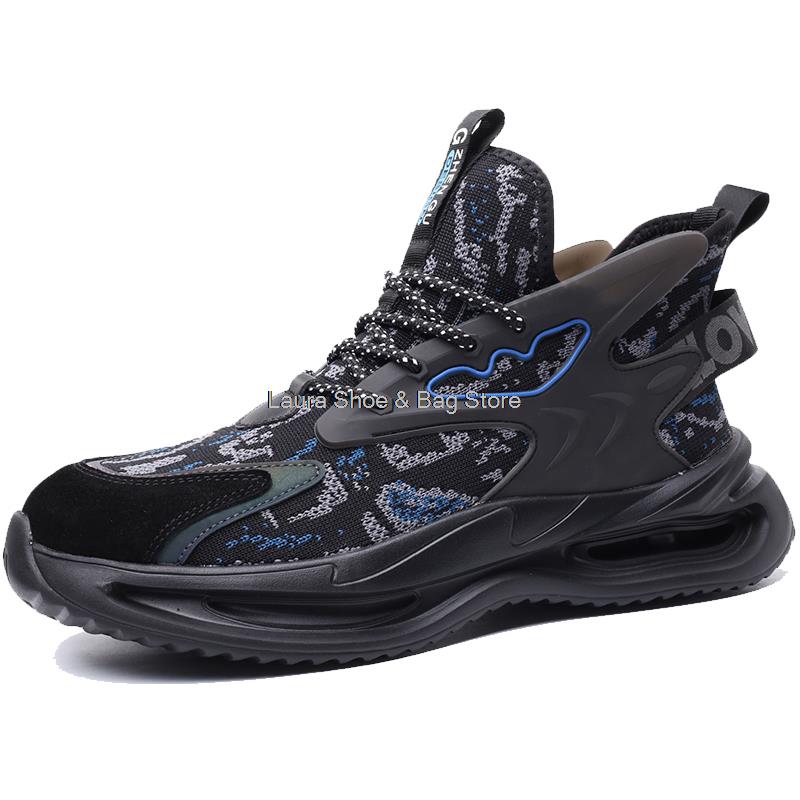 Fashion New Safety Shoes Men Women Steel Toe Sneaker Anti-smash Anti-stab Work Shoes Breathable Construction Safety Boots Male Work Boot
