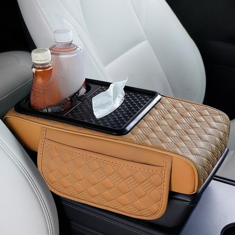 

Подушка подлокотника автомобиля Подстаканник Аксессуары для интерьера автомобиля Универсальная подушка подлокотника центральной консоли автомобиля Чехол для подлокотника Пена с памятью жёлтый