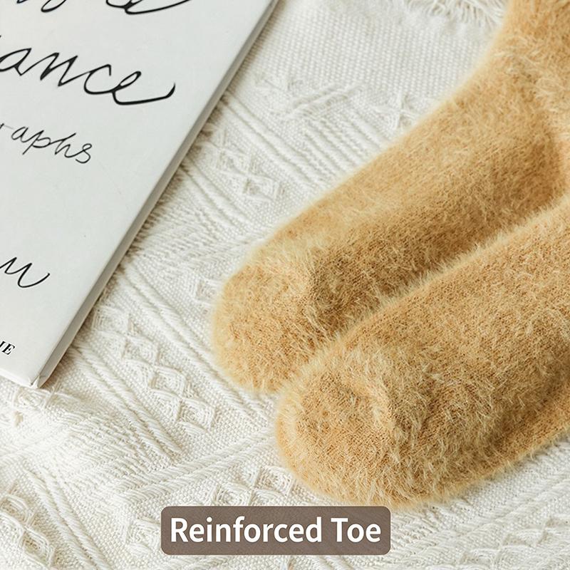 Fleece Lined Thickened Mink Velvet Socks With Soft Fluffy Feel And Warm Retention Perfect For Cold Winter Home Use