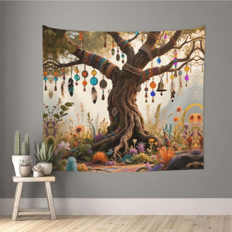 Wall Decor Blanket Beach Throws Funny Banner Poster for Dorm, Bedroom, Living Room Boho Tree of LIfe Tapestry Backdrop Wall