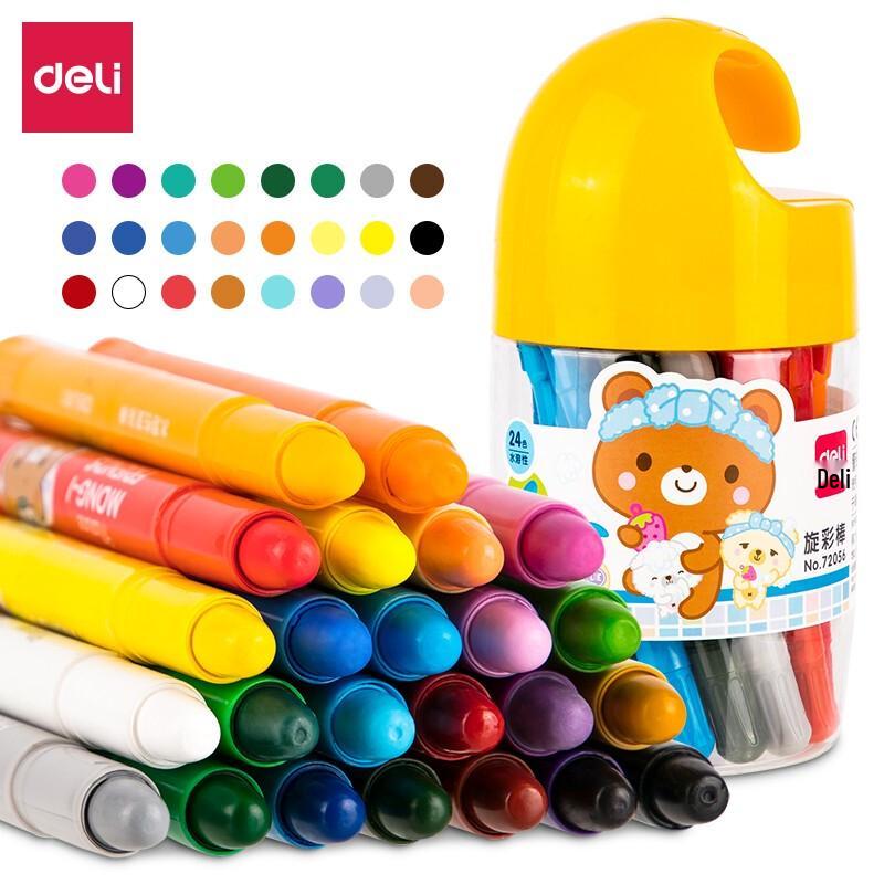Deli 24-Color Water-Soluble Oil Pastel Set
