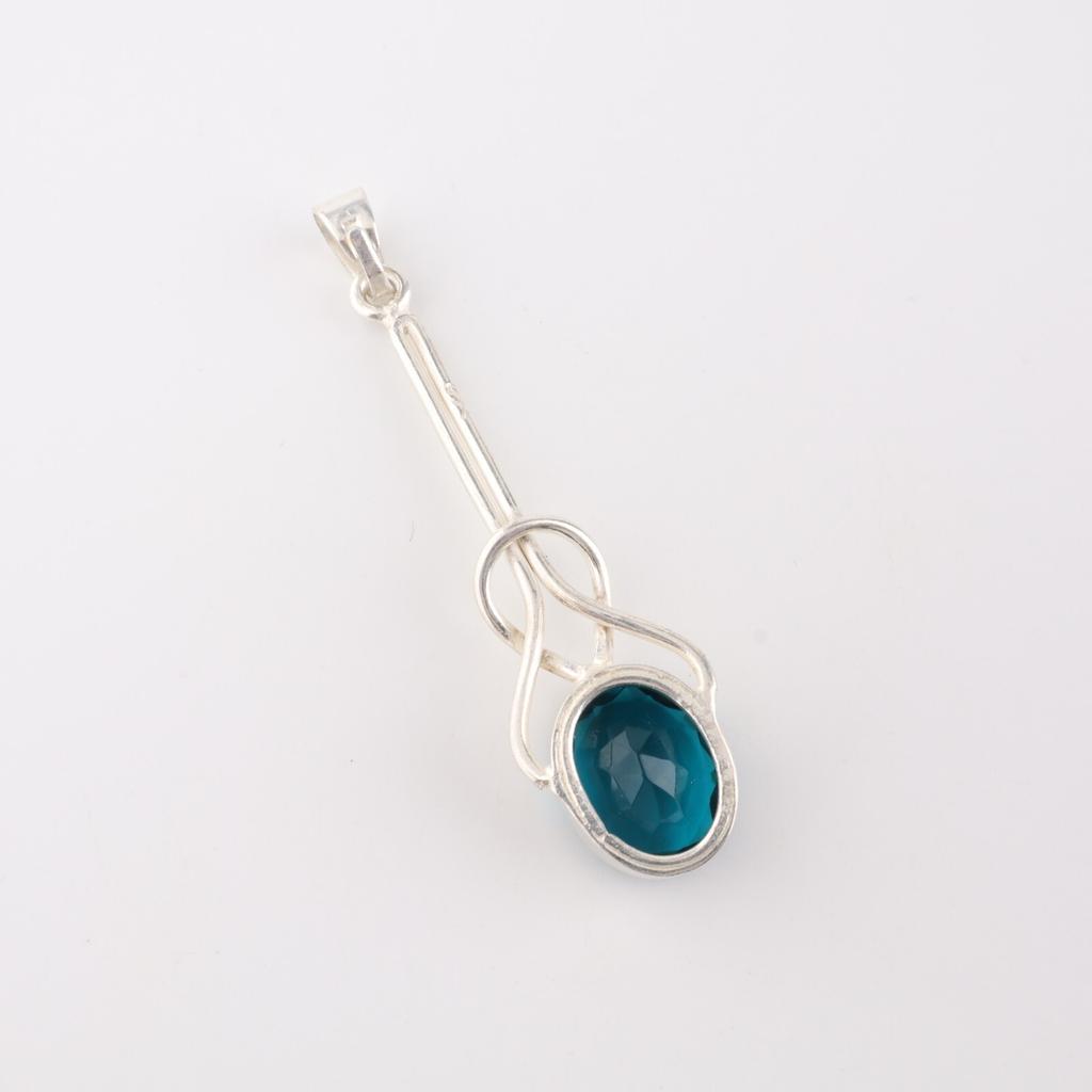 Apatit Ädelsten 925 Sterling Silver Smycken Handgjord Hänge 1,79" För Gåva PP-60-11