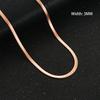 2/3/4/5mm Wide Women Stainless Steel Flat Blade Chain Necklace for Men Trendy Accessories Neck Choker Jewelry Gift