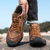 Men's Leather Casual Shoes Handmade  Soft  Working Shoes Leather Ankle Boots Large Size Driving Moccasins Shoes