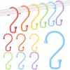 Wenqik 12 Pcs Colorful S Hooks Hanging Stainless Steel Multi Functional Metal Hanging Hooks Reversible Metal S Shaped Hook for Kitchen, Bathroom,