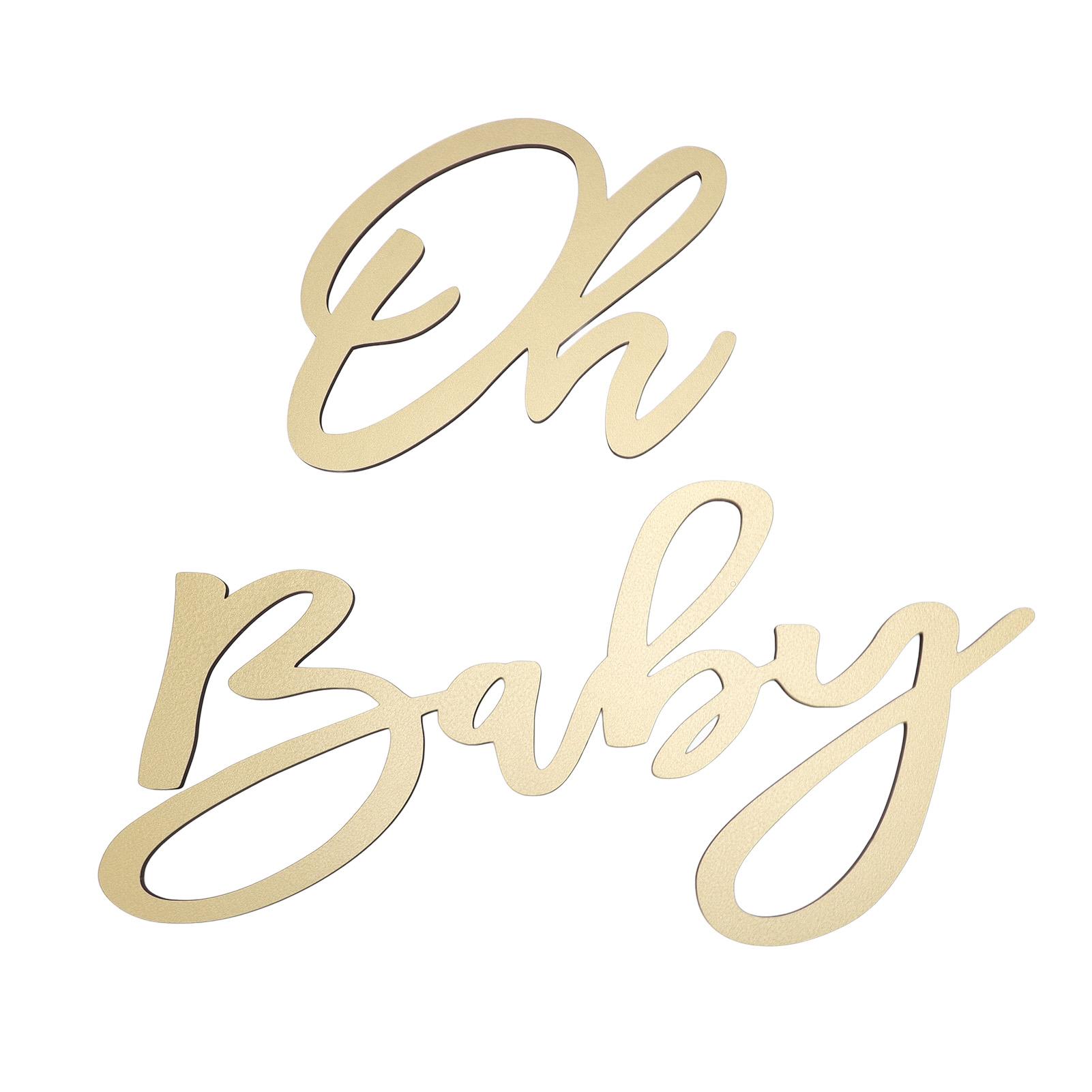 

Oh Baby Wooden Sign Plaque Oh Baby Sign Cutout for Gender Reveal Parties Nursery Decor