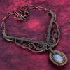 Rainbow Moonstone Necklace Adjustable Chain Necklace Copper Wire Wrapped Jewelry