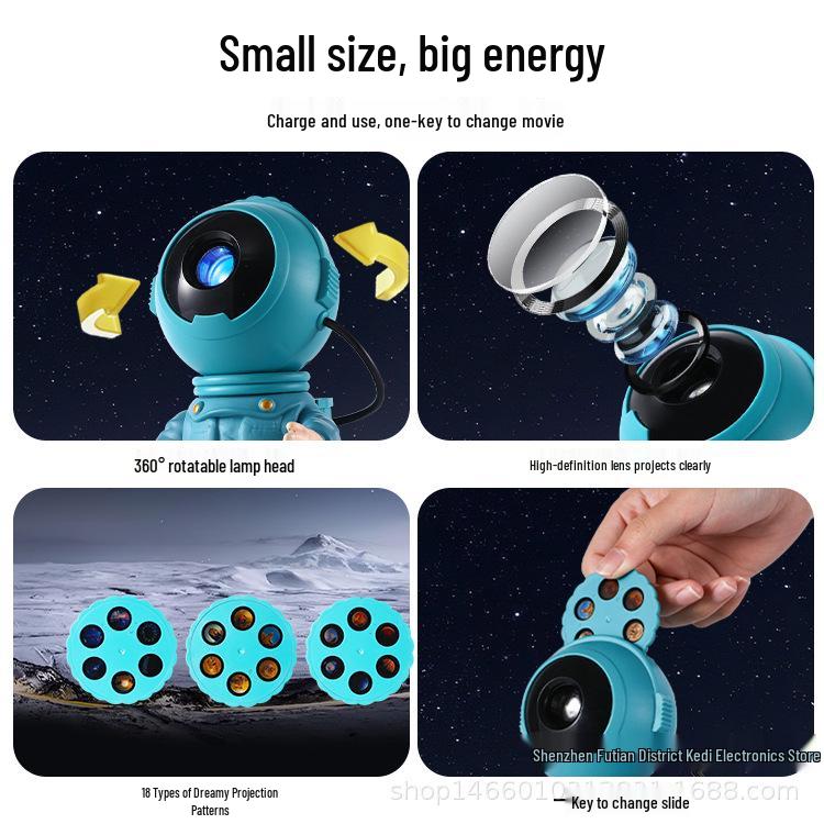 Galaxy Astronaut Starry Sky Projector Lamp - Milky Way Atmosphere Light 5W