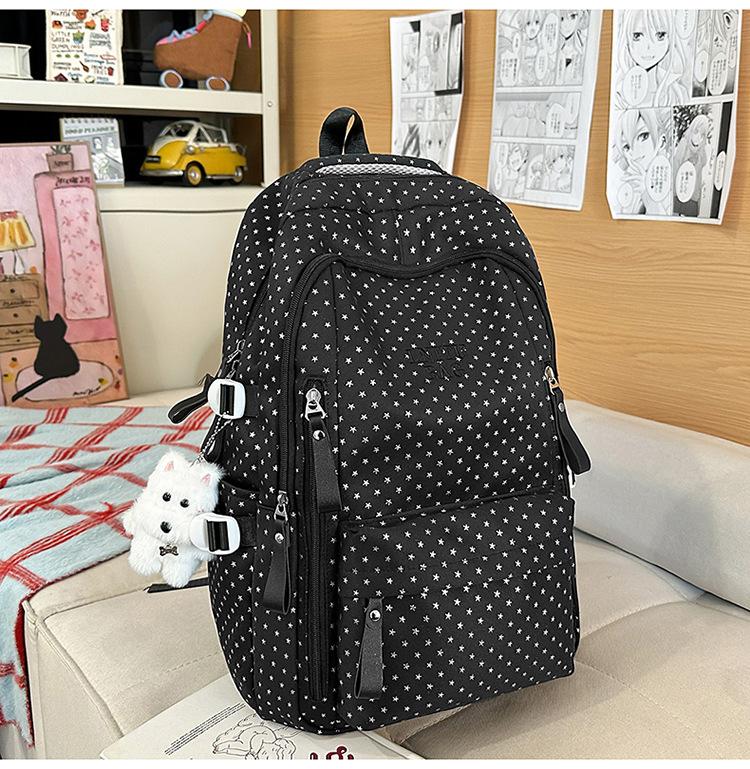 Schoolbag1011 new high-value polka dot girl heart cute backpack travel light backpack high-end shoulder back