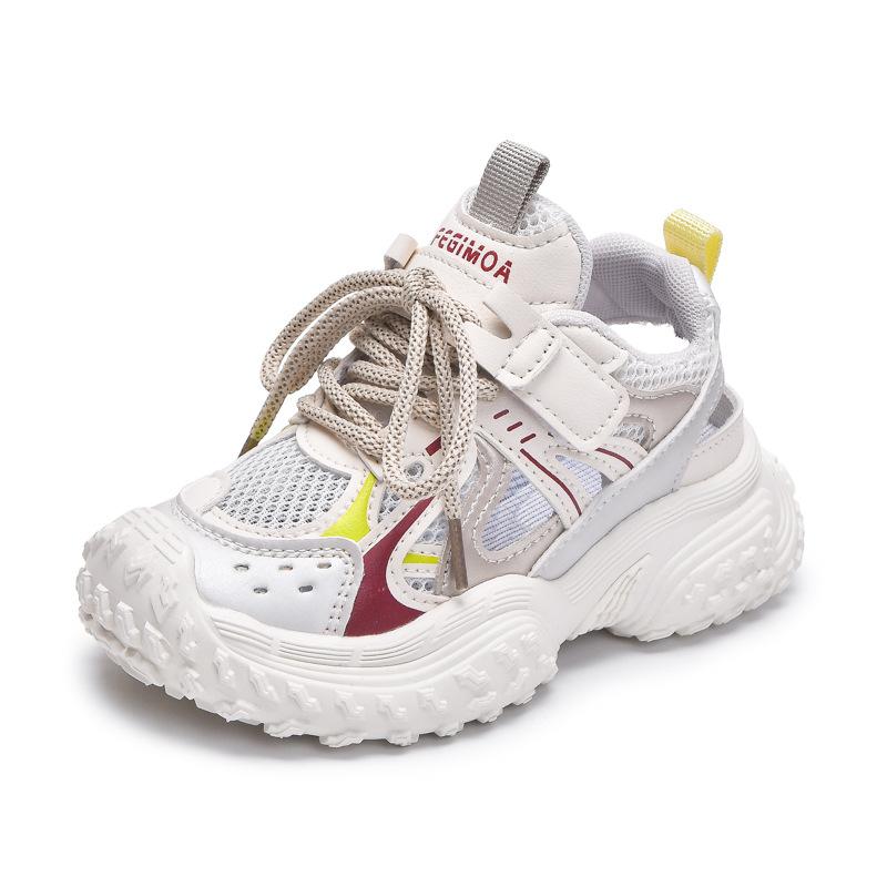 

Stripes Children Sports Sandals Hollow Sneakers for Summer Soft Arch Support Student Anti-slippery Training Shoes Child I06181 22