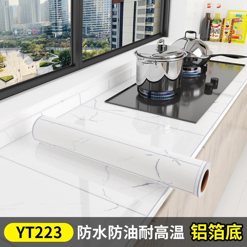 Marmor Selbstklebende Tapete Aluminiumfolie Wandaufkleber Wasserdichte Kontaktpapier Für Küche Dekorfolie Heimdeko