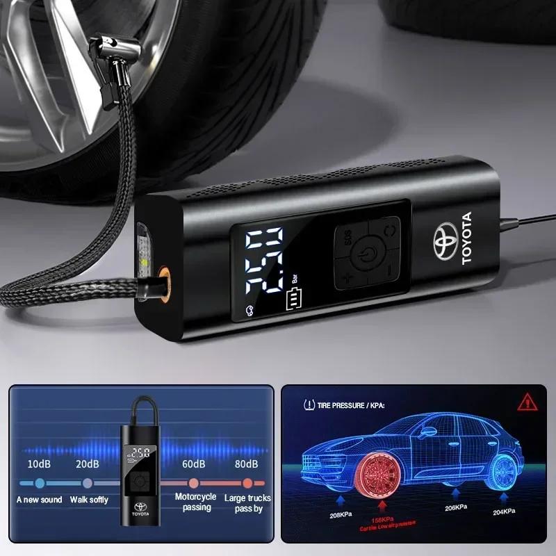Car Tire Inflator Smart Digital Inflatable Pump For Toyota Yaris Corolla Avensis Aygo Vitz Vios Yaris Mark-X Mirai Accessories