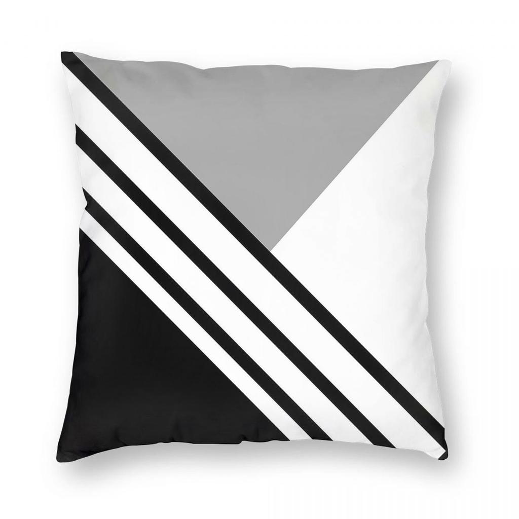 Elegant Geometric Triangle Square Pillowcase Polyester Linen Velvet Pattern Zip Decor Pillow Case Home Cushion Cover