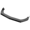 3Pcs Universal Front Bumper Lip Spoiler 3‑Section Body Diffuser Chin Kit Glossy Balck