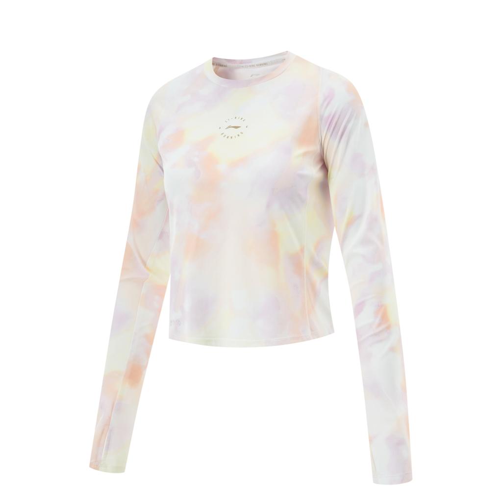 Li-Ning Comfortable Simple Round Neck Pullover Casual Versatile Long Sleeve T-Shirt Women Tops ATLV120-2