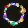 LED Luminous Flower Garland Headdress - Ten Lights, Ten Flowers, Children's Night Market Toy