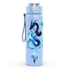1PC Blue Dragon Swirl Fantasy Art Print 750ml Color Plastic Sports Water Bottle Leakproof Flip Straw Lid Suitable for Sports Office Home Use