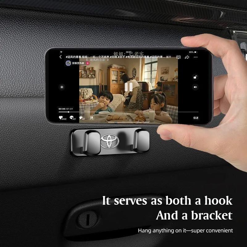 1Pcs Car Metal Storage Hook Organizer Interior Keyring For Toyota 86 Corolla Yaris Aygo CHR Camry Prius RAV4 Prado Hilux Supra