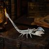 Detailed Bone Texture Ornaments Halloween Animal Skeleton Figurine, Realistic Crow Rat Scorpion Props for Haunted Durable Plastic Skull Set