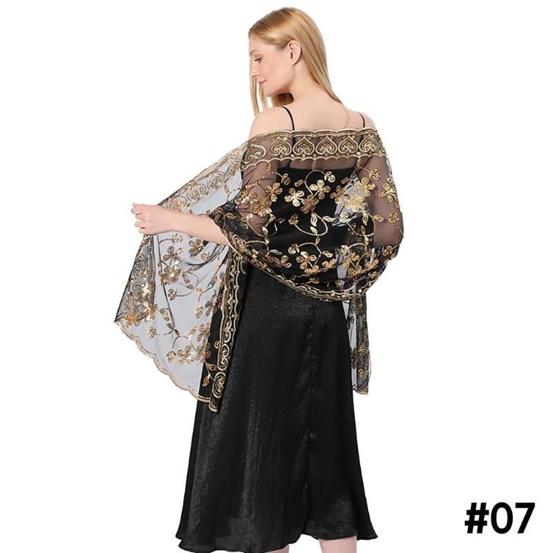 Sequ Shawl Wraps for Evening Dresses Wedding Decoration Scarf Elegant Hijab Cover for Ramadan Festivals Women's Modest Fashion Floral Shawl