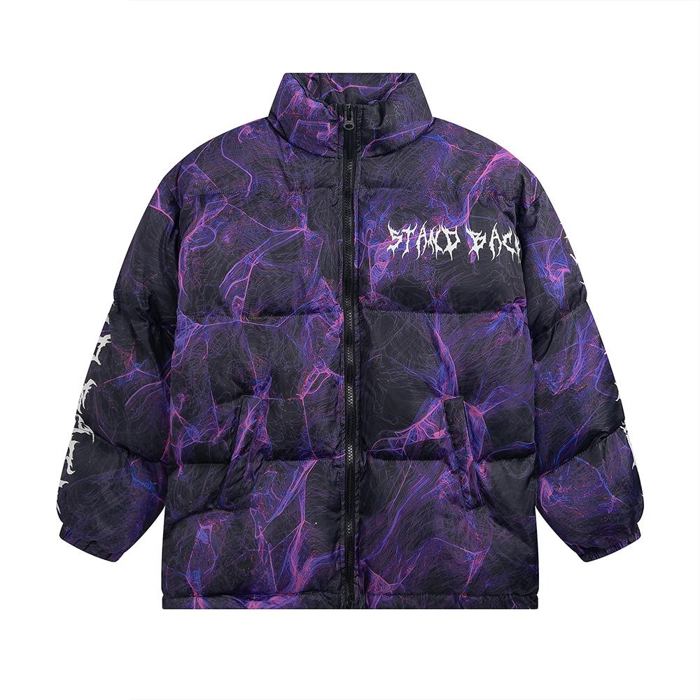 Hipster Winter Jacket Men Cartoon Bear Print Parka Men Hip Hop Streetwear Winter Thick Warm Jackets Coats Men Oversize M-XL