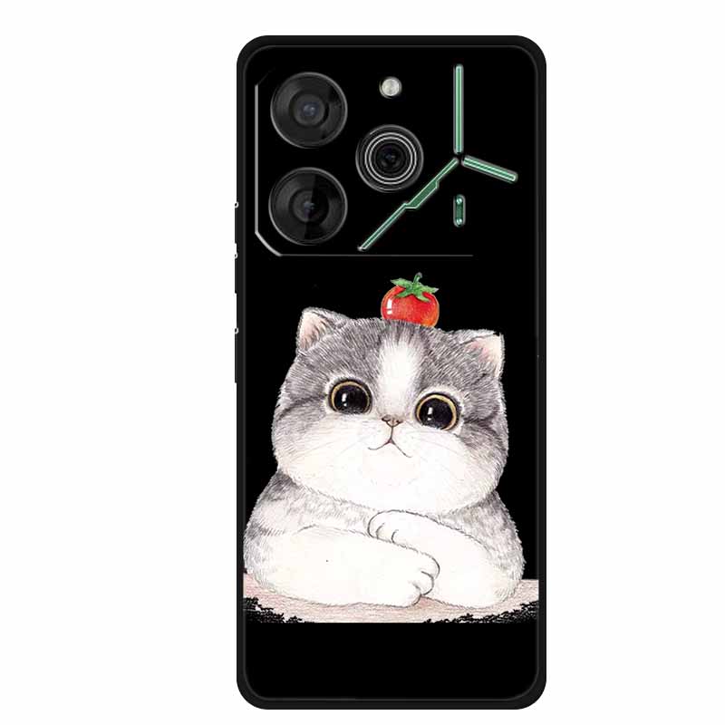 Black Silicone Case For Tecno Pova 6 Pro Phone Case Shockproof Soft Coque For Tecno Pova 6 Pro Back Cover Case Pova6 Pro Cartoon