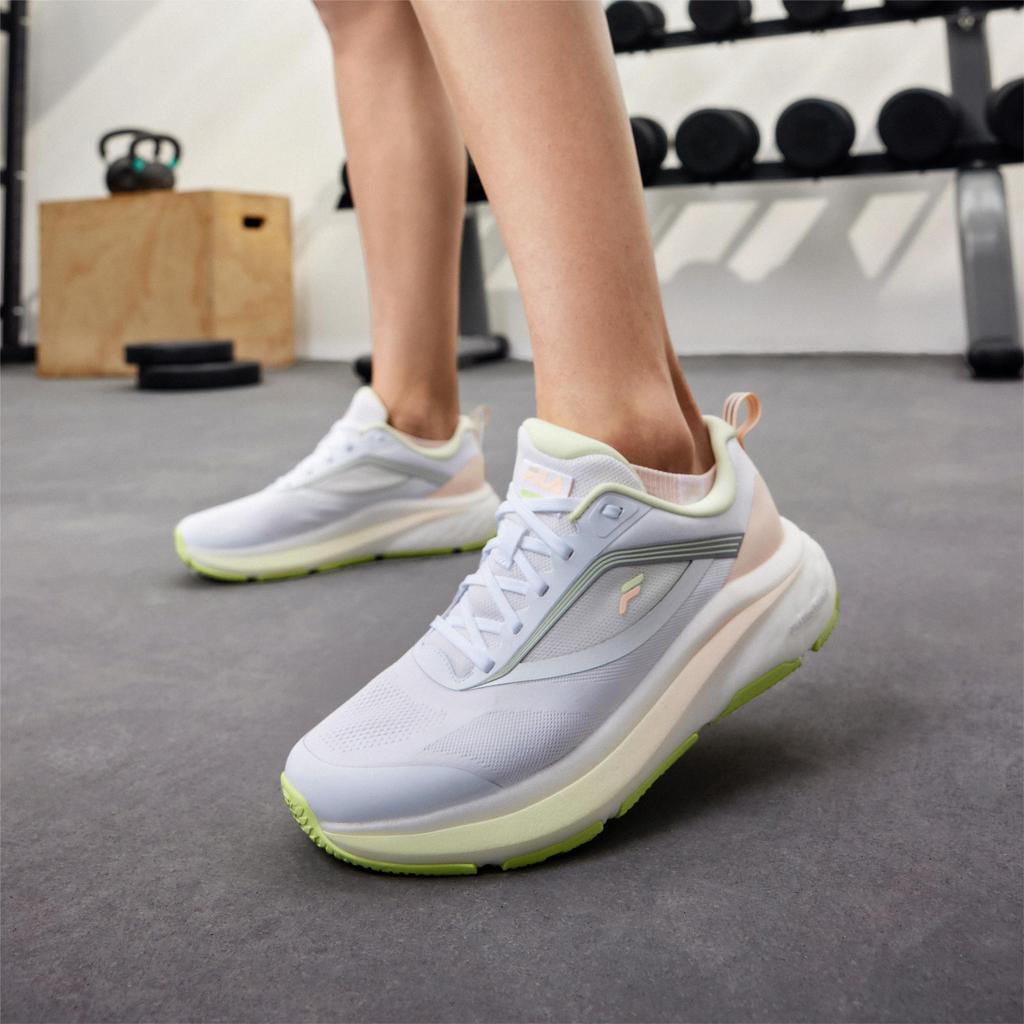 FILA Nuvole 2 Lightweight Breathable Urban Running Shoes Women Sneakers White Green A12W421112FWV