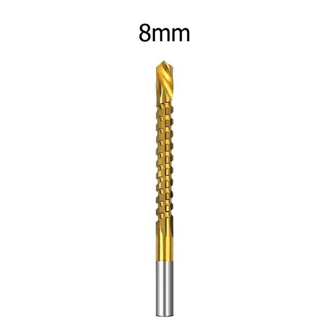 6pcs/lots 3-8mm Titanium Coated HSS Drill Bit Electric Drill Plastic Metal Hole Grooving Drill Saw Carpenter Woodworking Tools