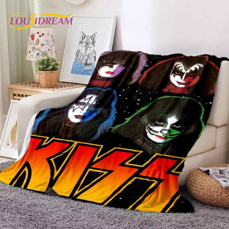Kiss Rock Heavy Metal Band Gene Paul Soft Flannel Blankets,Throw Blanket Comfortable Blanket for Picnic Beds Sofa Home Bedroom