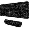 Math Formula Black Mouse Pad Science Geek Desk Mat Equation Pattern Gaming 90x40 Xxl Mousepad Student Office Decor Keyboard Mat