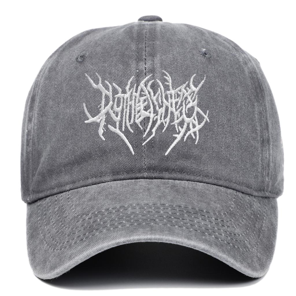 Visors Embroidery Baseball Caps Adjustable Gothic Street Punk Distressed Faded Cap Hip-hop Sunscreen Hats