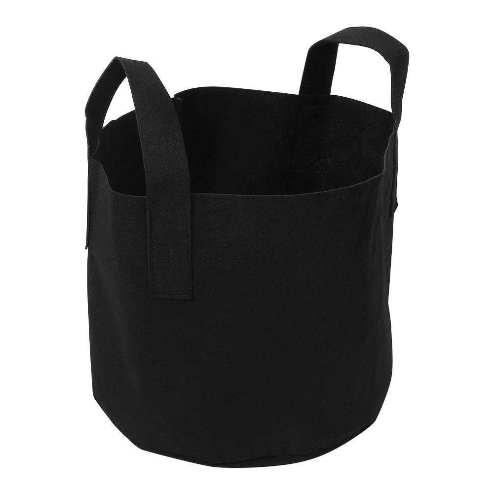 

1 2 3 5 7 10 Gallon Black Plants Growing Bag Vegetable Flower Aeration Planting Pot Container 25 x 30 cm (5 Gallons)