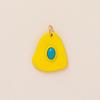 Colorful Natural Stone Zircon DIY Pendants with Gold Plating - European & American Fashion Jewelry