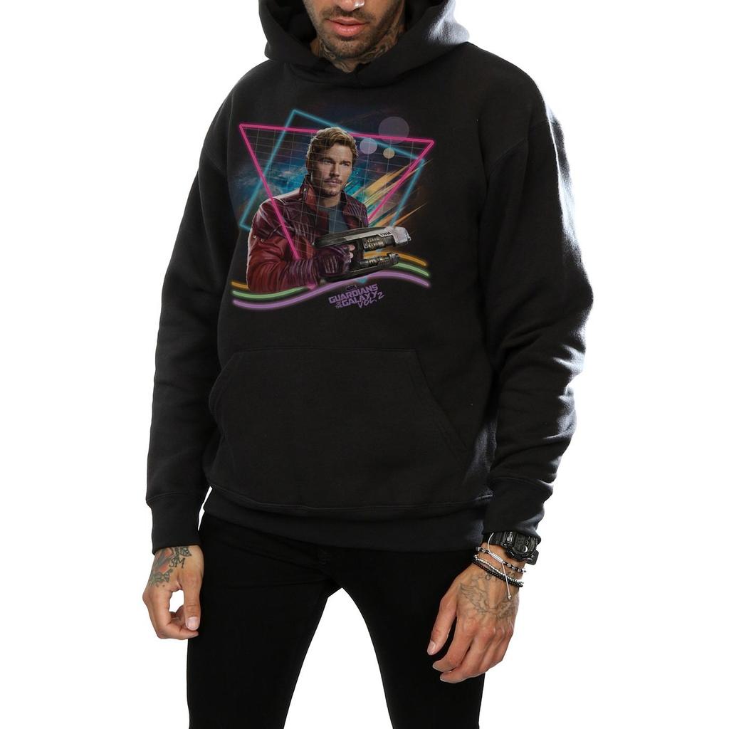 Marvel Mens Guardians Of The Galaxy Neon Star Lord Hoodie