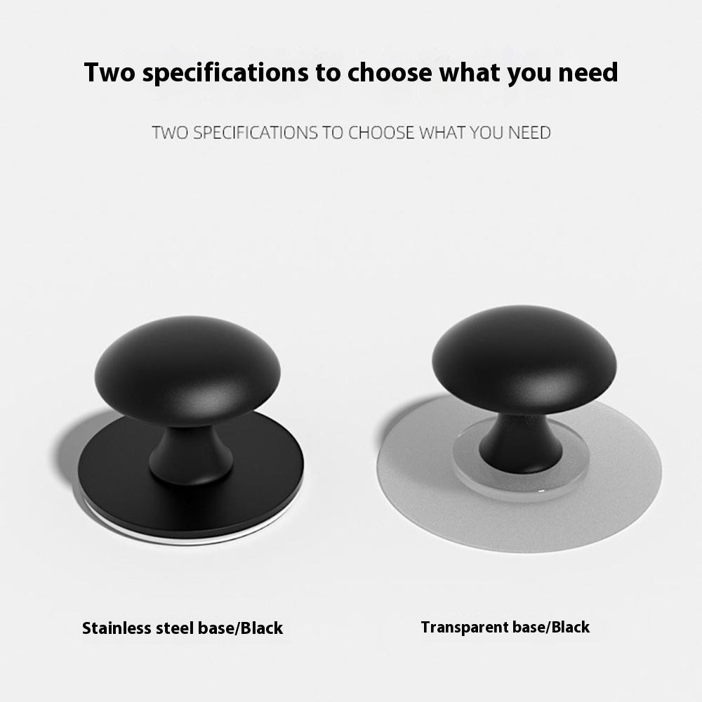 Stainless Steel No-Drill Furniture Cabinet Door Handle Adhesive Round Drawer Pull Knob