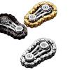 Gear Chain Fidget Spinner Toy Stress Anxiety Relief Zinc Alloy Gear Fingertip Toy Home Office Worker Relaxation Spinning Gear Chain Desk Toy