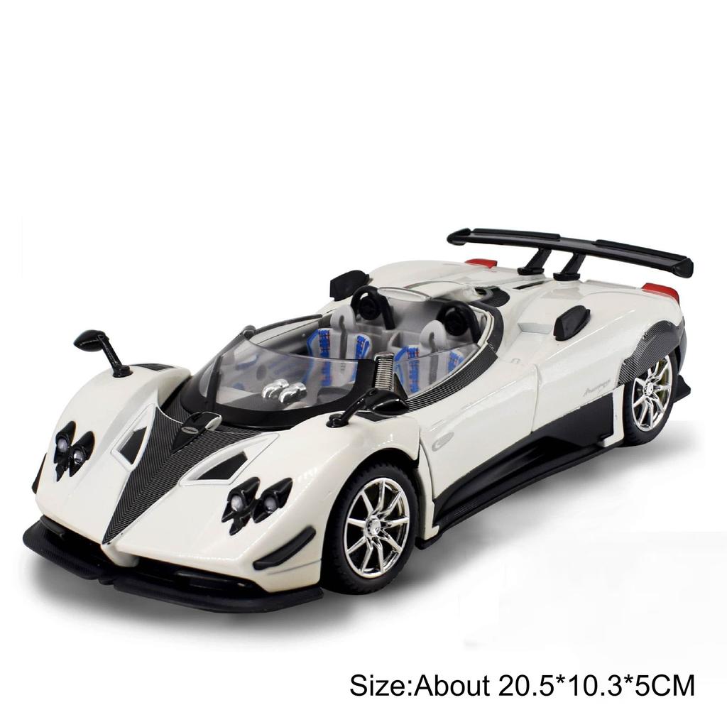 1:24 Scale Pagani Huayra BC Zonda HP Car Toy Model Metal Diecast Miniature Light Music Vehicles Models Hobby Ornaments Gifts