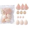 12 Stück Weiches Allzweck-Make-up-Schwamm-Set Trocken-Nass-Doppelnutzung Schönheitswerkzeuge Schönheits-Ei 4 Arten Puderquaste Foundation-Schwämme