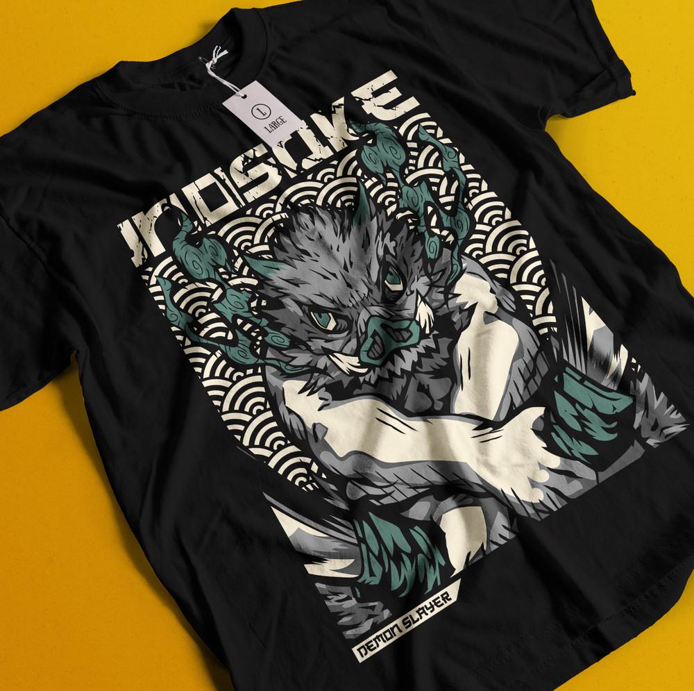 

Рубашка Истребитель демонов Иноске Футболка Зеницу Футболка Мудзан Дома Футболка Танджиро Незуко 3XL