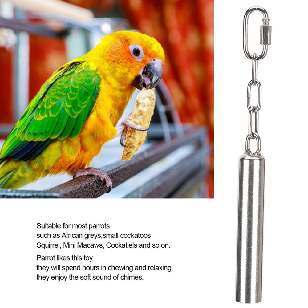 Heavy Duty Stainless Steel Bell Sweet Sound Parrot Bell Toy Durable Hanging Bell Toy Bird Cage Use