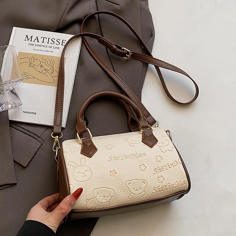 Korean Version Hot Sale Fashion Cute Print High Sense Portable Pillow Bag Temperament Versatile Casual Commuter Messenger Women's Bag