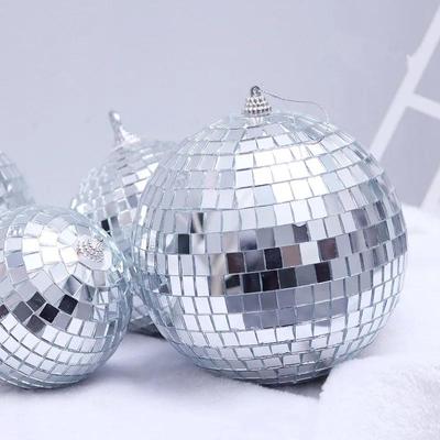 Christmas Ball Ornaments Mini Reflective Glass Rotating Mirror New Year DJ Disco Party Decor Favor