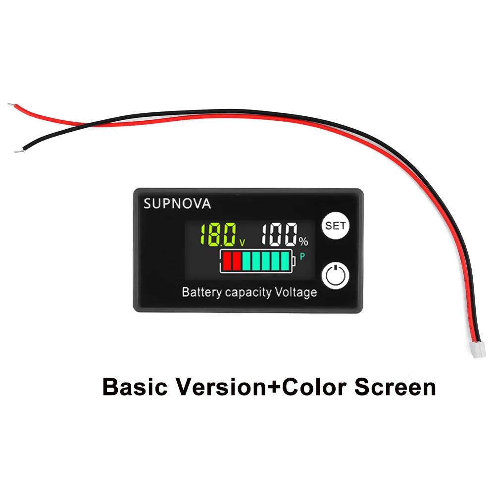 

DC8-100V Battery Capacity Indicator Voltage Tester 12V 24V 48V Lead Acid Lithium LiFePO4 LCD Digital Voltmeter fr Car Motorcycle Type 3