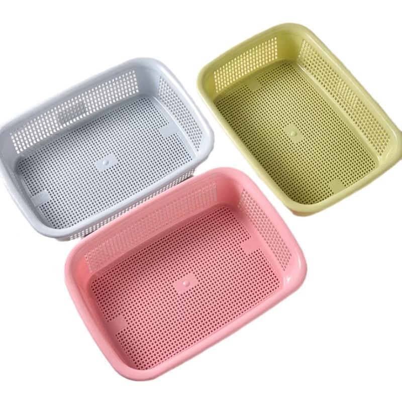 Rectangular Plastic Drain & Rice Sieve Basket