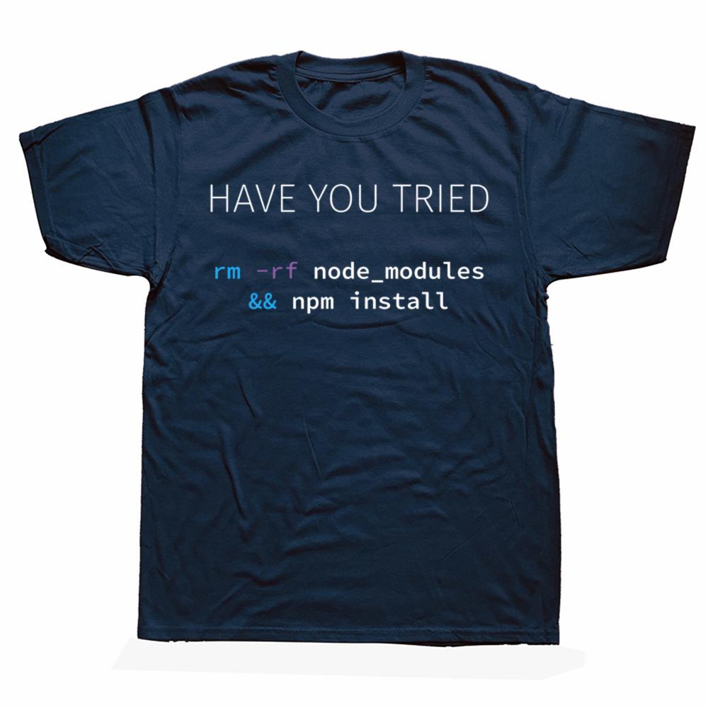 Lustige Javascript NodeJS Programmierer Entwickler Software Ingenieur T-Shirts Herrenbekleidung Mode Lässig Locker Übergröße T-Shirt