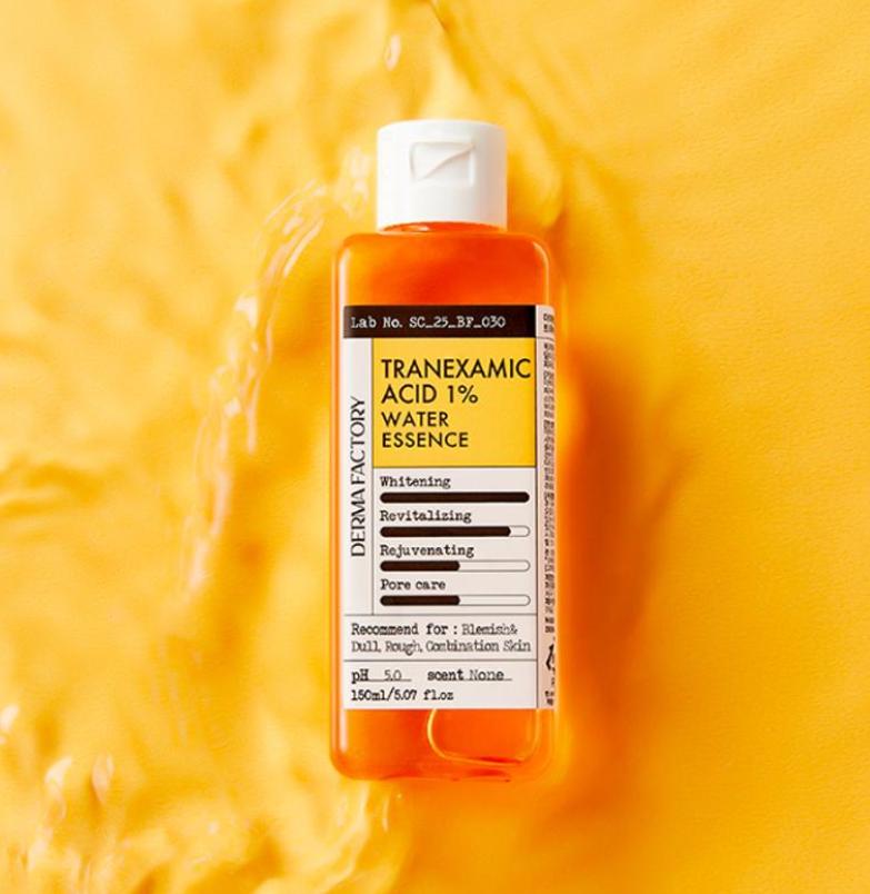 DERMA FACTORY Tranexamic Acid 1% Water Essence 150ml – Brightening & Dark Spot Care