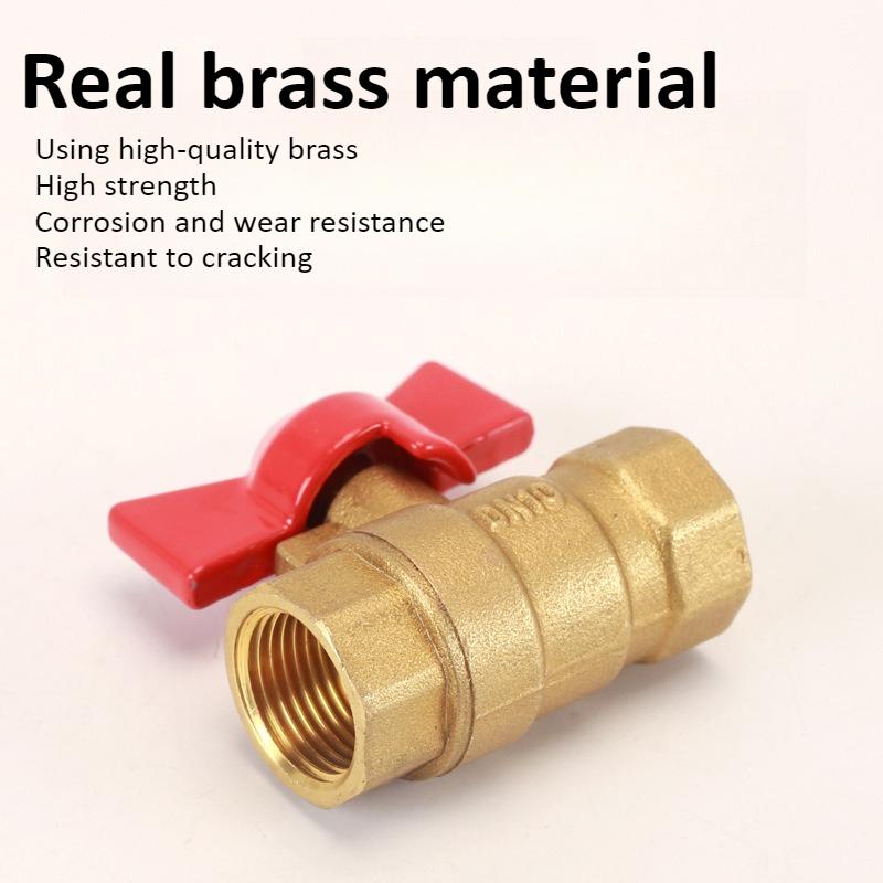 Brass Long Stem Copper Pipe Joint Ball Valve 1/8 "1/4" 3/8 "1/2" 3/4 "1 Inch Internal/external Thread Joint Connector Adapter