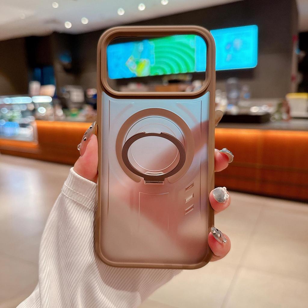 Compatible iPhone 17 PRO MAX Matte Magnetic Phone Case - Skin-feel, Drop-proof, Small Round Bracket.