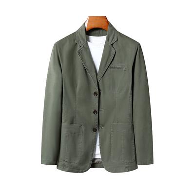 Jednoduchý business casual oblek pánský jarní a podzimní bavlněný malý oblek casual single suit volná velká business bunda pro muže
